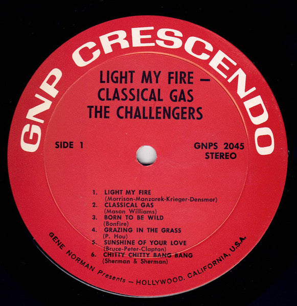 Challengers, The : Light My Fire With Classical Gas (LP,Album)
