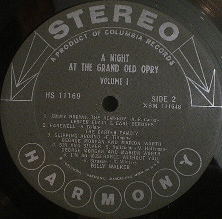 Various : A Night At The Grand Old Opry Volume 1 (LP,Album,Compilation,Stereo)