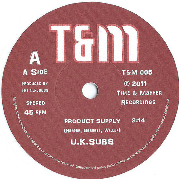 UK Subs : Product Supply (7",Limited Edition)