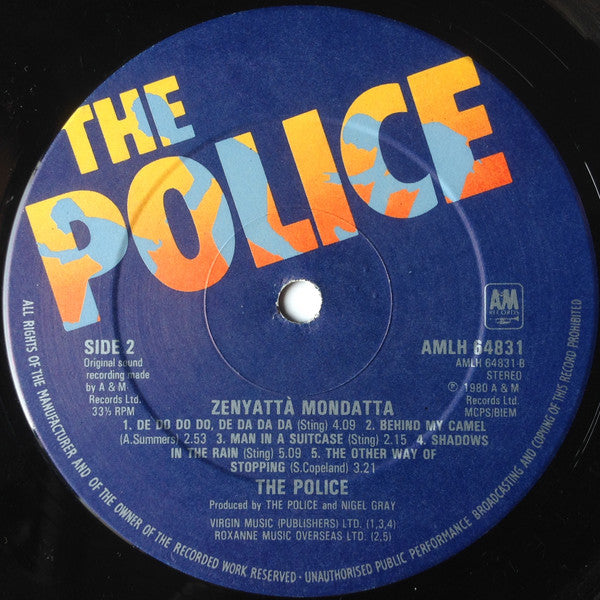 Police, The : Zenyatta Mondatta (LP,Album,Stereo)