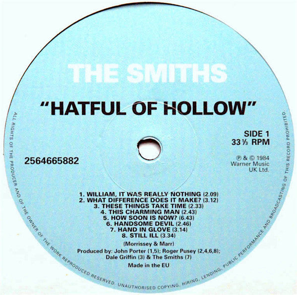 Smiths, The : Hatful Of Hollow (LP,Compilation,Reissue)