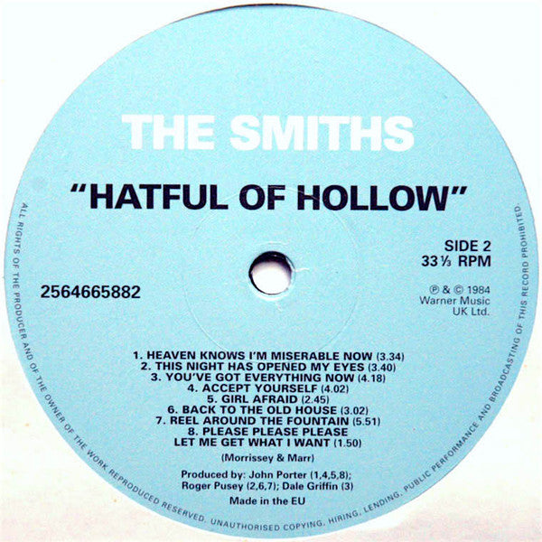 Smiths, The : Hatful Of Hollow (LP,Compilation,Reissue)