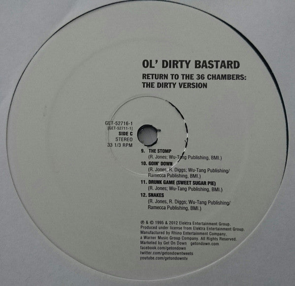 Ol' Dirty Bastard : Return To The 36 Chambers: The Dirty Version (LP,Album,Reissue)