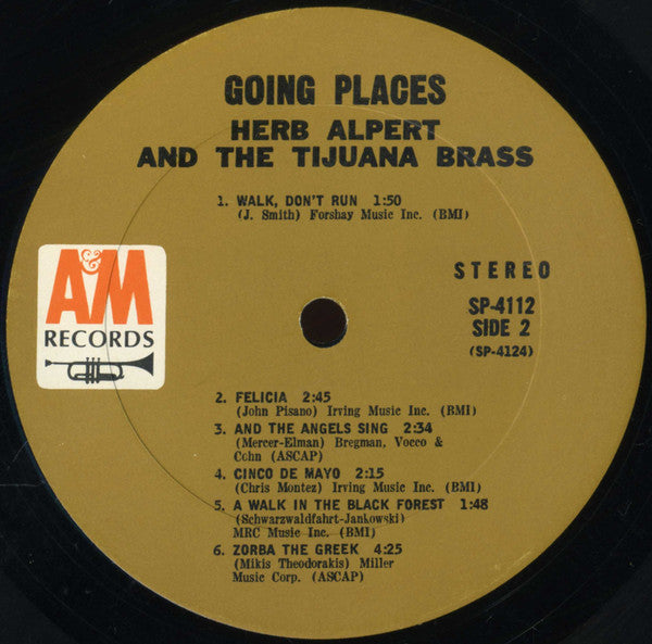 Herb Alpert & The Tijuana Brass : !!Going Places!! (LP,Album,Stereo)