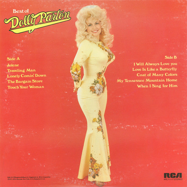 Dolly Parton : Best Of Dolly Parton (LP,Compilation,Reissue,Stereo)