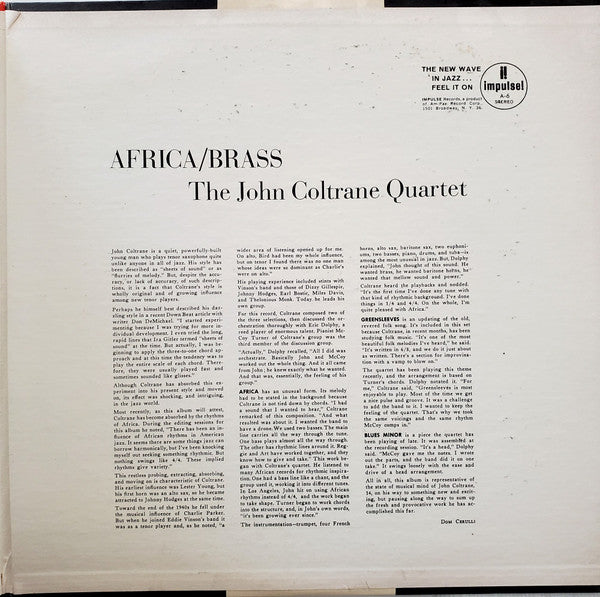 John Coltrane Quartet, The : Africa / Brass (LP,Album,Stereo)