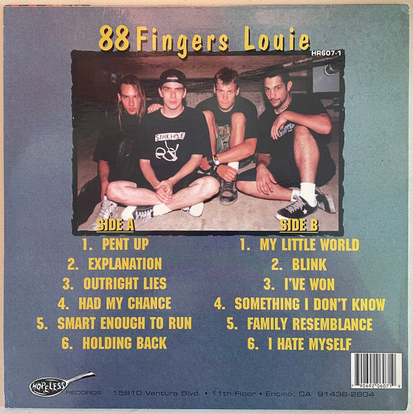 88 Fingers Louie : Behind Bars (LP,Album)