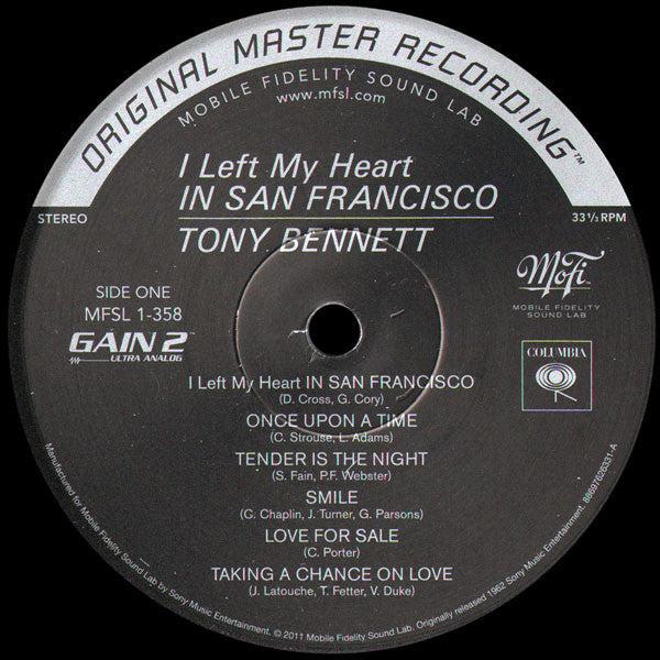 Tony Bennett : I Left My Heart In San Francisco (LP,Album,Limited Edition,Numbered,Reissue,Remastered,Stereo)