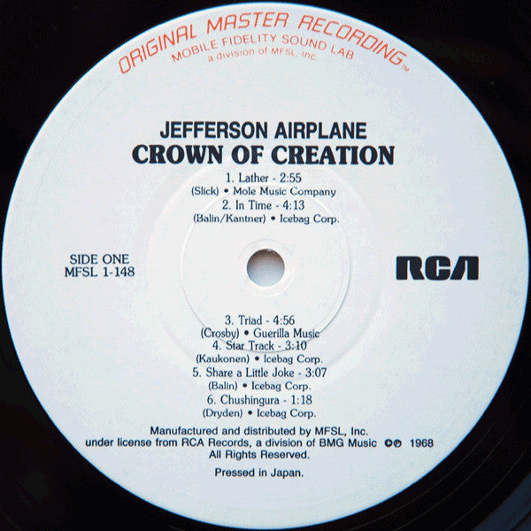 Jefferson Airplane : Crown Of Creation (LP,Album,Limited Edition,Numbered,Reissue,Remastered,Stereo)