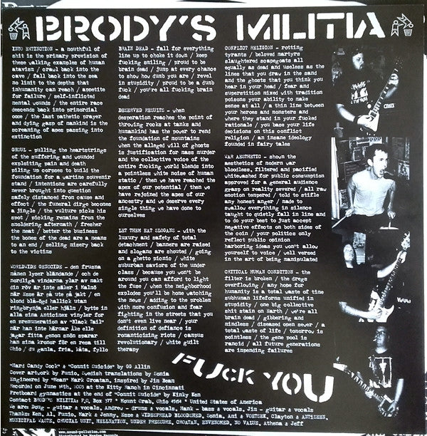 Brody's Militia / Widespread Bloodshed : Brody's Militia / Widespread Bloodshed (LP)
