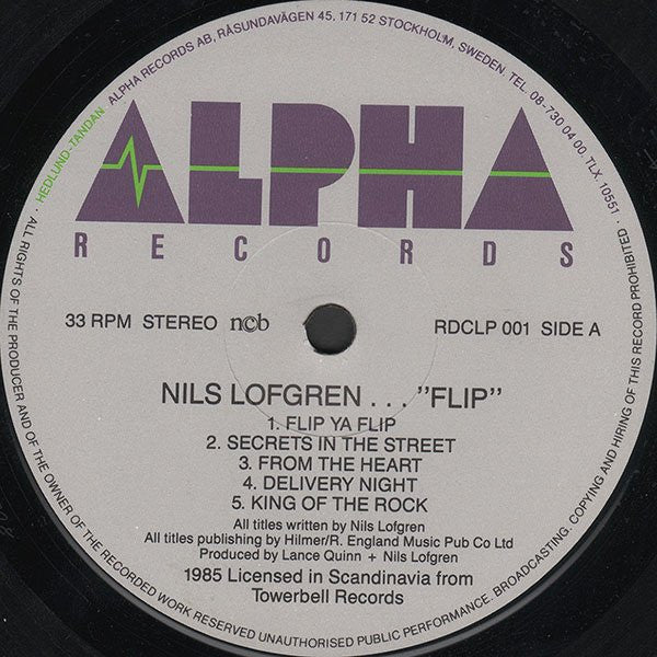 Nils Lofgren : Flip (LP,Album)