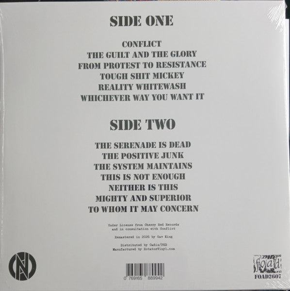 Conflict (2) : Standard Issue 82 ~ 87 (LP,Compilation,Limited Edition,Remastered)