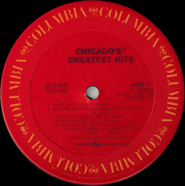 Chicago (2) : Chicago's Greatest Hits (LP,Compilation,Reissue)