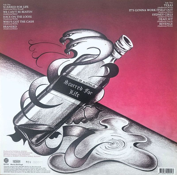 Rose Tattoo : Scarred For life (LP,Numbered,Reissue,Stereo)