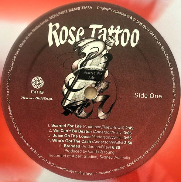 Rose Tattoo : Scarred For life (LP,Numbered,Reissue,Stereo)