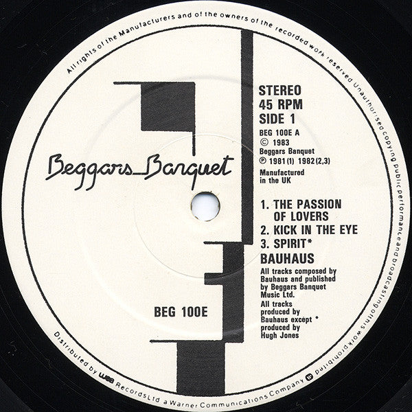 Bauhaus : The Singles 1981-1983 (12",45 RPM,Compilation)