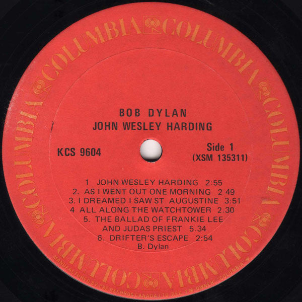 Bob Dylan : John Wesley Harding (LP,Album,Reissue)