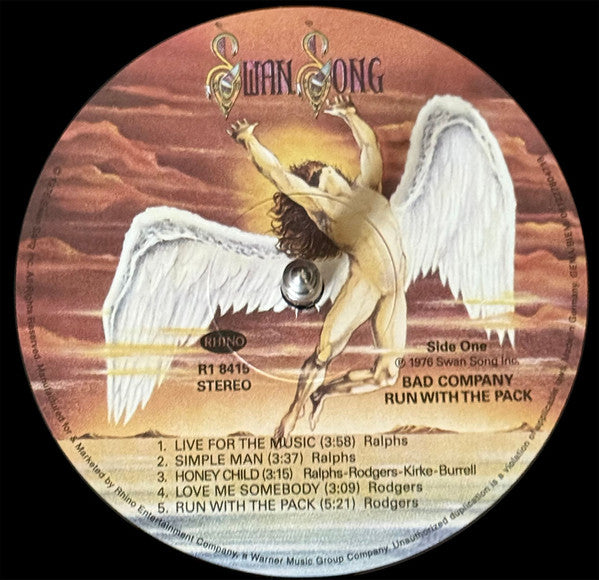 Bad Company (3) : Run With The Pack (LP,Album,Reissue,Stereo)