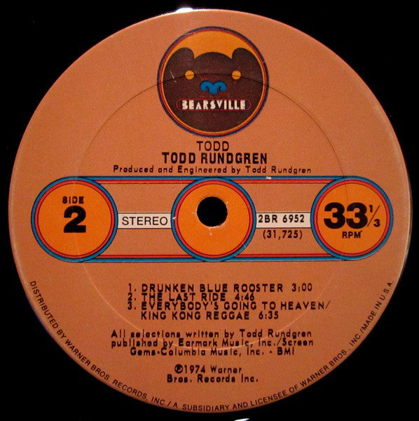 Todd Rundgren : Todd (LP,Album)
