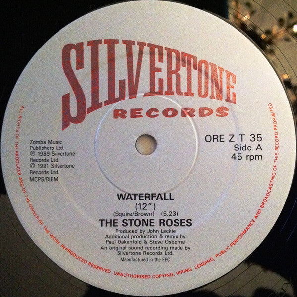 Stone Roses, The : Waterfall (12",45 RPM)