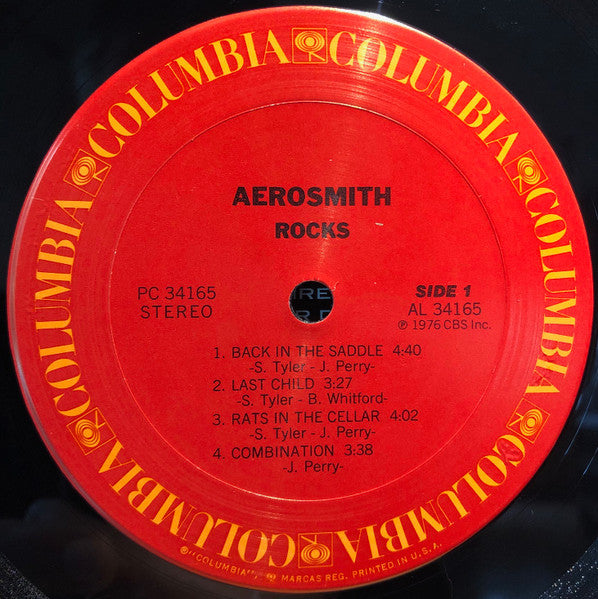 Aerosmith : "Rocks" (LP,Album,Stereo)