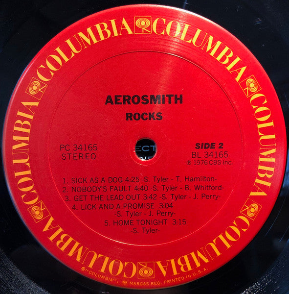 Aerosmith : "Rocks" (LP,Album,Stereo)