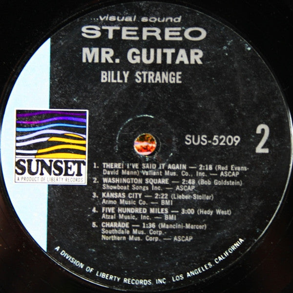 Billy Strange : Mr. Guitar (LP,Album,Reissue,Styrene,Stereo)