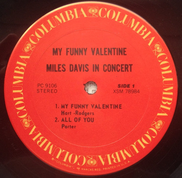 Miles Davis : My Funny Valentine - Miles Davis In Concert (LP,Album,Reissue)