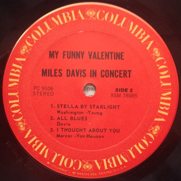 Miles Davis : My Funny Valentine - Miles Davis In Concert (LP,Album,Reissue)