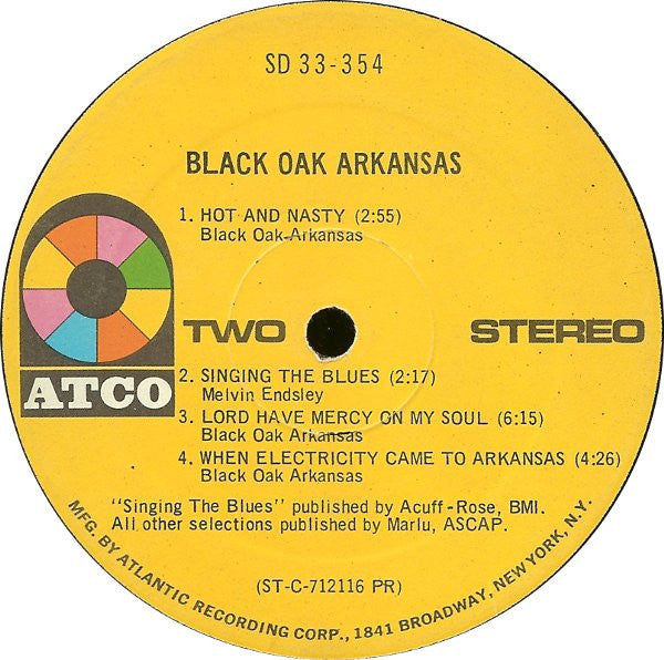 Black Oak Arkansas : Black Oak Arkansas (LP,Album)