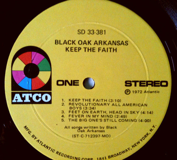 Black Oak Arkansas : Keep The Faith (LP,Album)