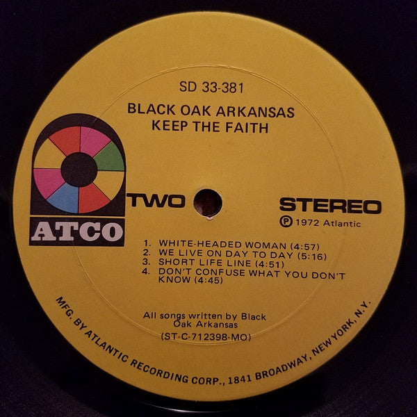Black Oak Arkansas : Keep The Faith (LP,Album)