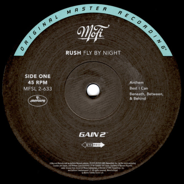 Rush : Fly By Night (12",45 RPM,Album,Numbered,Reissue,Remastered,Special Edition,Stereo)