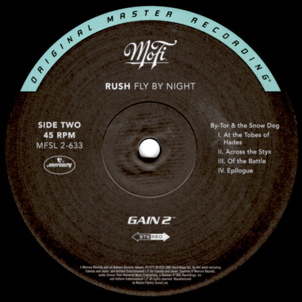 Rush : Fly By Night (12",45 RPM,Album,Numbered,Reissue,Remastered,Special Edition,Stereo)