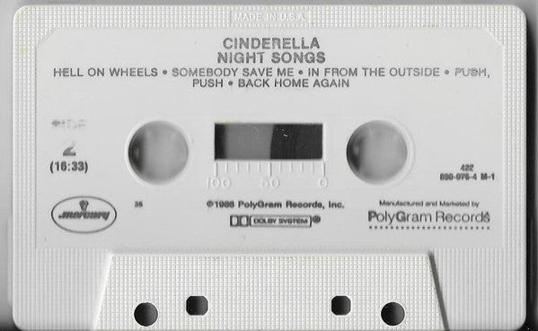 Cinderella (3) : Night Songs (Album)