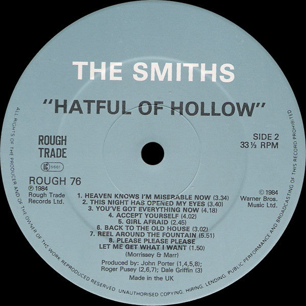 Smiths, The : Hatful Of Hollow (LP,Compilation)