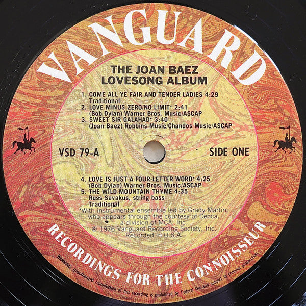 Joan Baez : The Joan Baez Lovesong Album (LP,Compilation)
