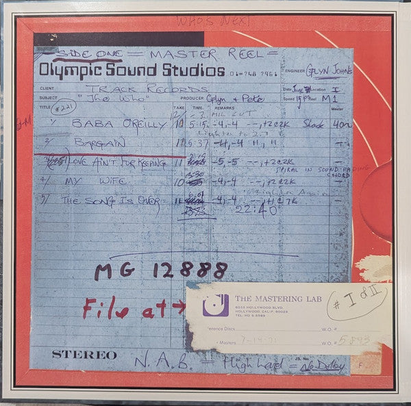 Who, The : Who's Next (LP,Album,Numbered,Reissue,Repress,Stereo)