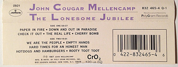 John Cougar Mellencamp : The Lonesome Jubilee (Album)