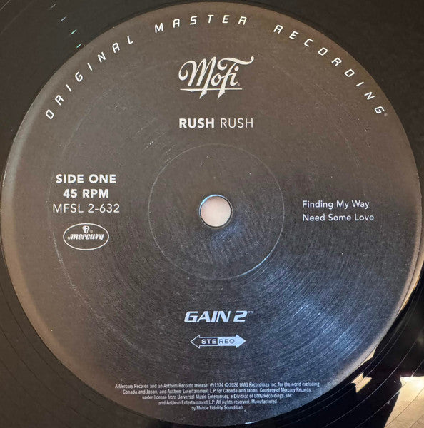Rush : Rush (12",45 RPM,Album,Numbered,Reissue,Special Edition,Stereo)