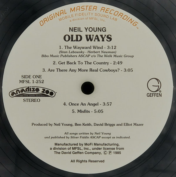 Neil Young : Old Ways (LP,Album,Limited Edition,Numbered,Reissue,Stereo)