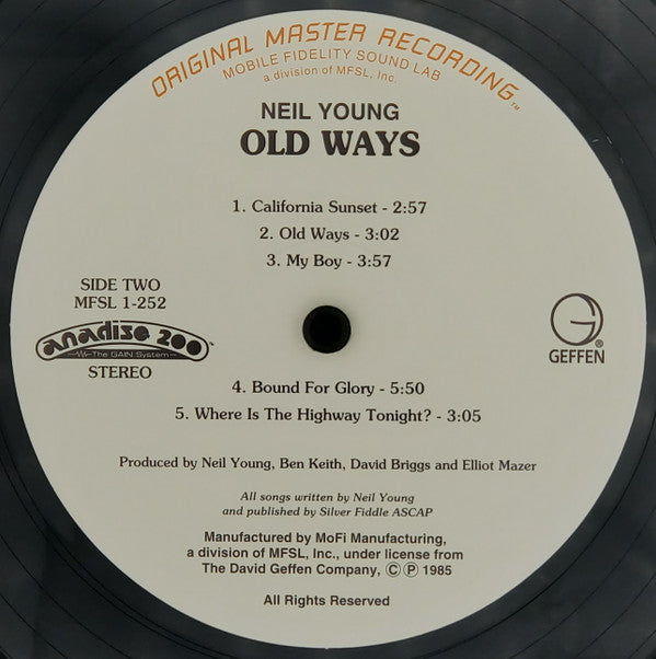 Neil Young : Old Ways (LP,Album,Limited Edition,Numbered,Reissue,Stereo)