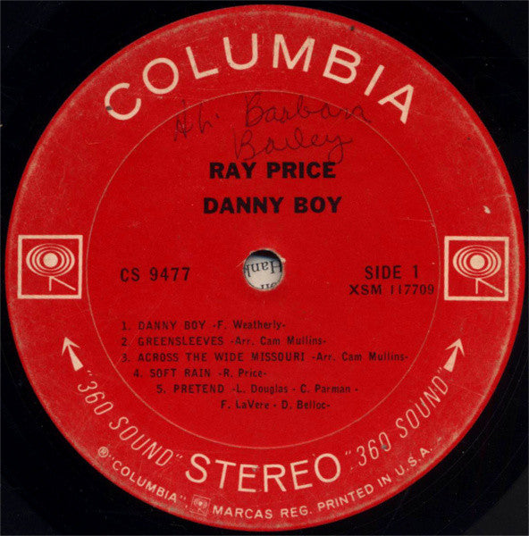 Ray Price : Danny Boy (LP,Stereo)