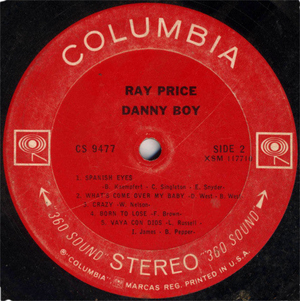 Ray Price : Danny Boy (LP,Stereo)