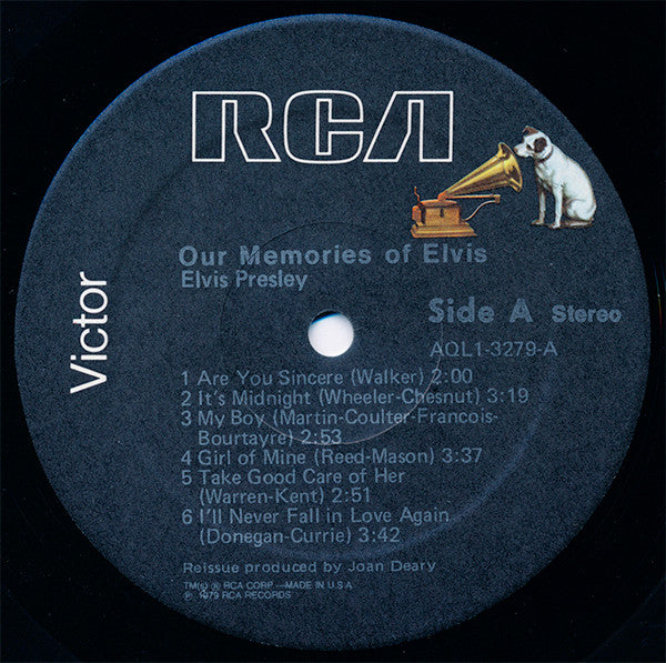 Elvis Presley : Our Memories Of Elvis (LP,Album)