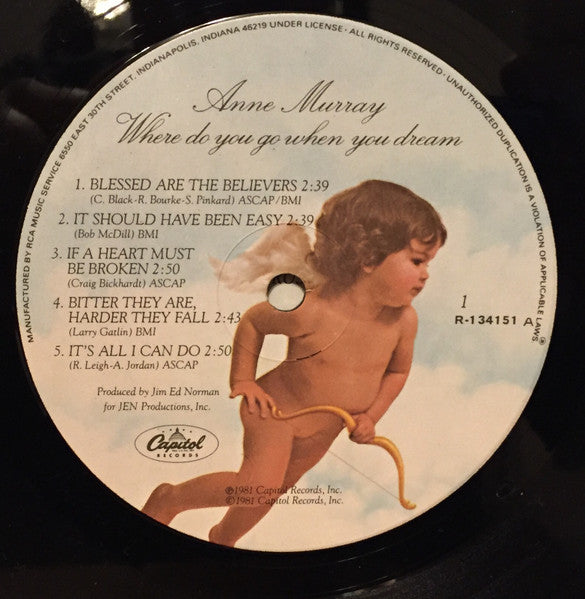 Anne Murray : Where Do You Go When You Dream (LP,Album,Club Edition)