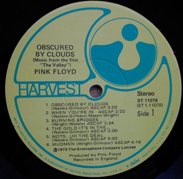 Pink Floyd : Obscured By Clouds (LP,Album)
