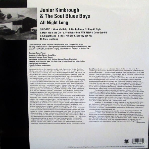 Junior Kimbrough And The Soul Blues Boys : All Night Long (LP,Album,Limited Edition,Reissue)