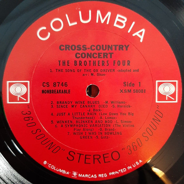 Brothers Four, The : Cross-Country Concert (LP,Stereo)