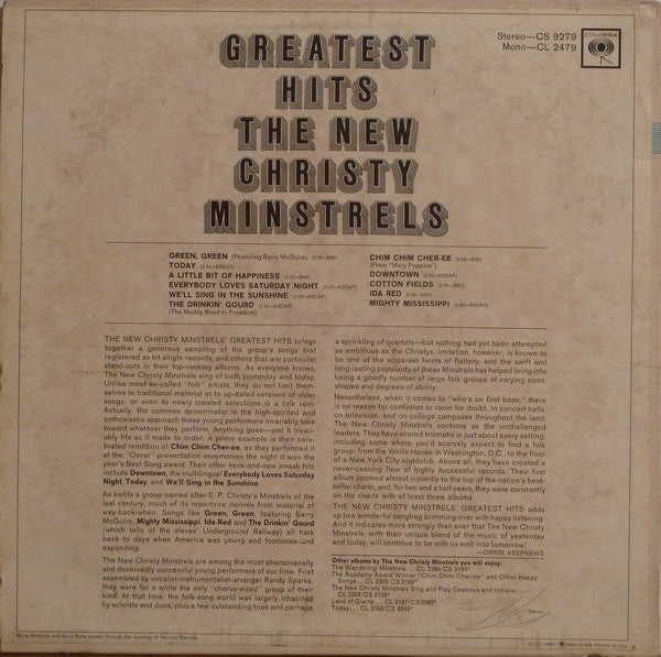 New Christy Minstrels, The : Greatest Hits (LP,Mono,Compilation)